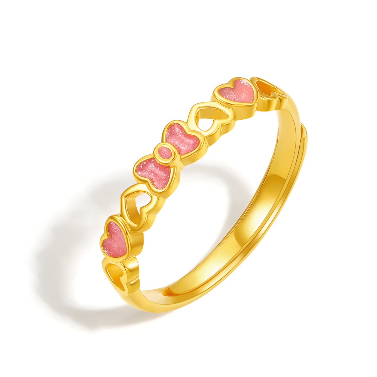 "Honey" 999 24K Gold Ring Bow 2.44-3.04g A0113239