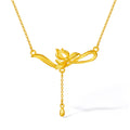 999 24K Gold Pendant Necklace Flower 4.85-5.2g A0622232