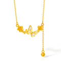 "Annie's Garden" 999 24K Gold Pendant Necklace Butterfly 3.7-4.2g A0613053
