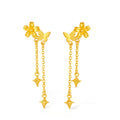 "Annie's Garden" 999 24K Gold Earrings Flower 2.4-2.9g A0913065