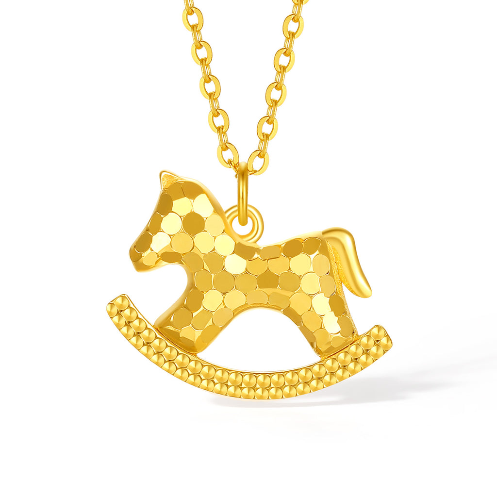 'Year of the Horse' Au750 18K Gold Pendant Necklace Horse 1.74-2.14g 40cm-45cm C0623340
