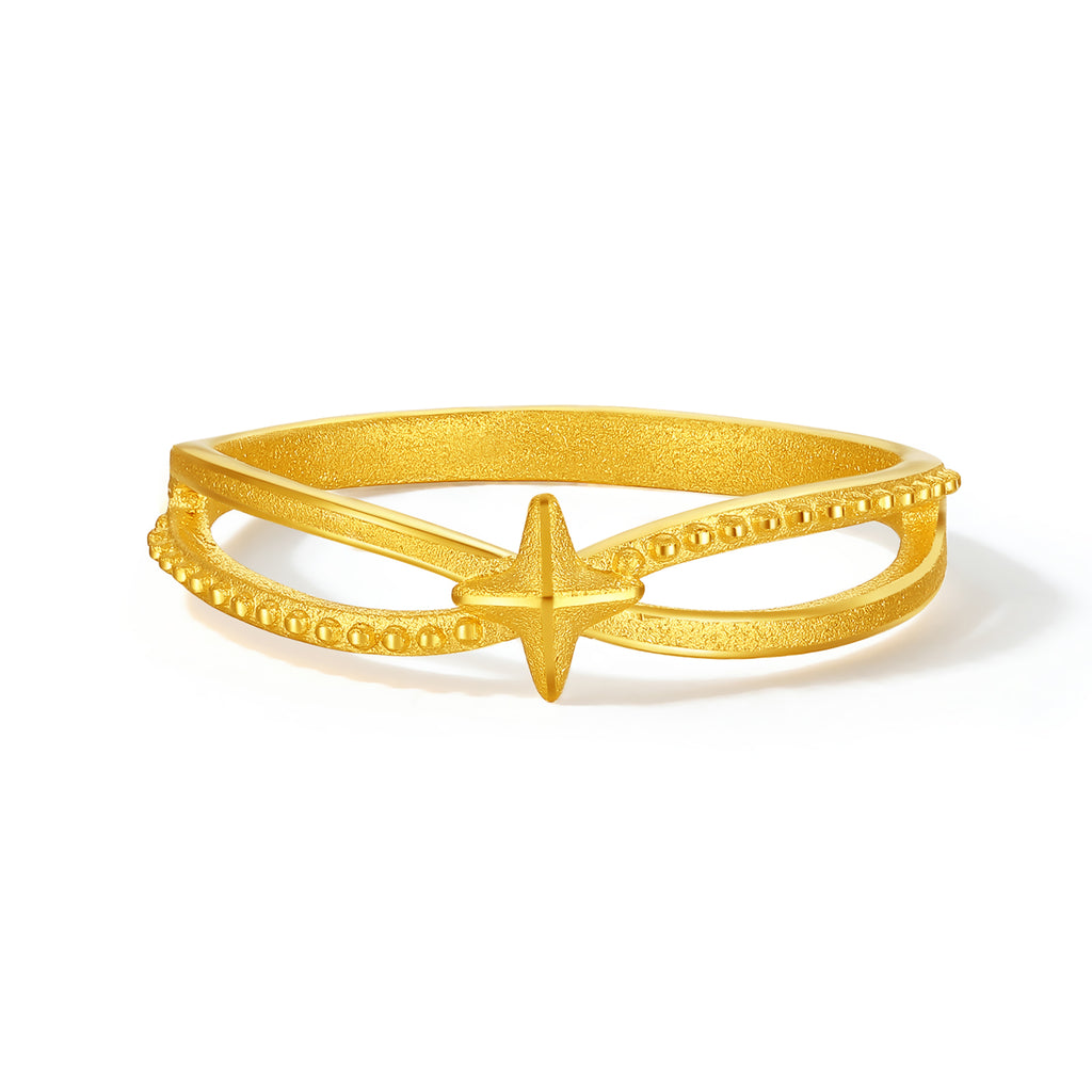 999 24K Gold Ring Star 1.9-2.9g A0113730