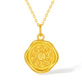 "Jiuhua Mountain" 24K Gold Pendant Buddhist Scripture A0415253