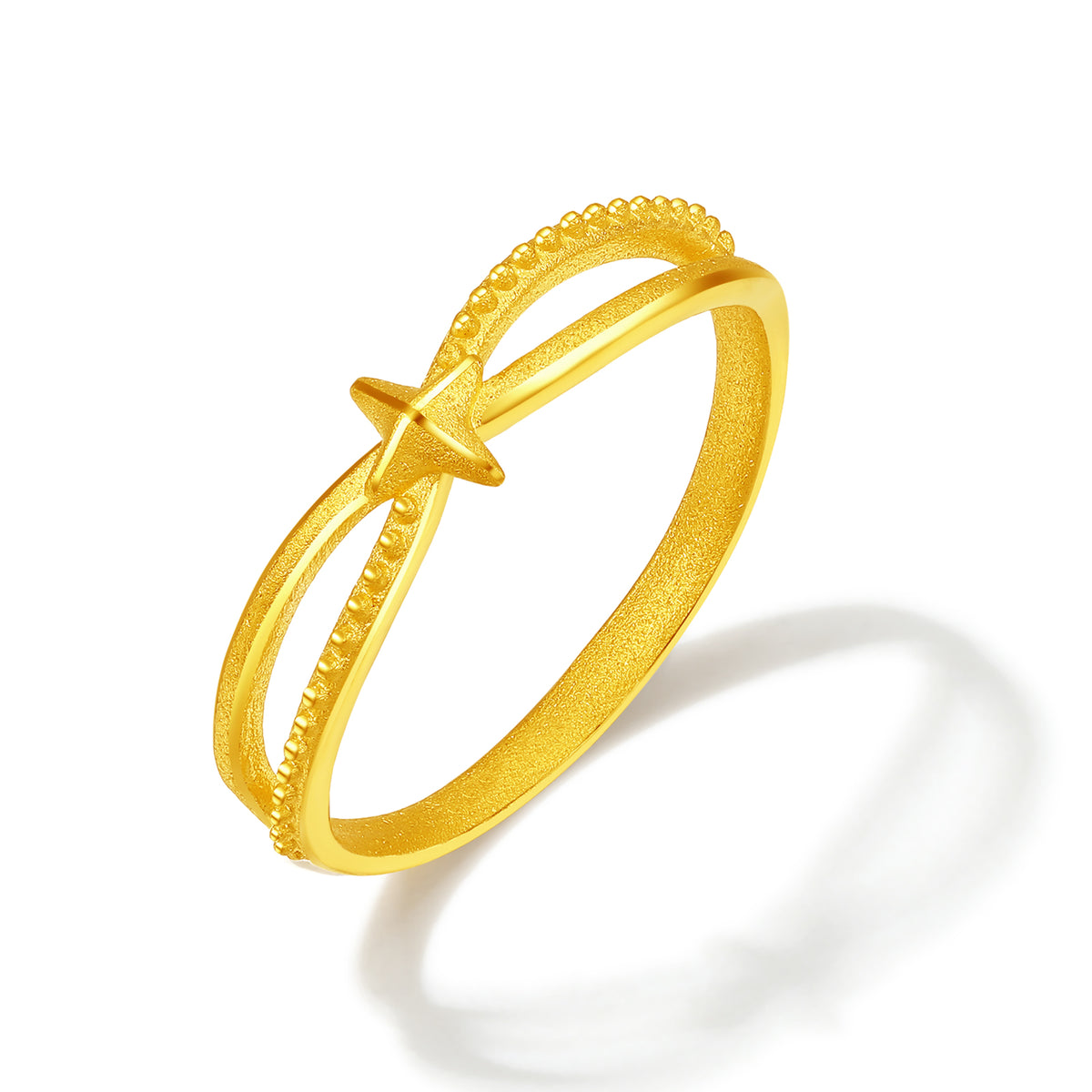999 24K Gold Ring Star 1.9-2.9g A0113730