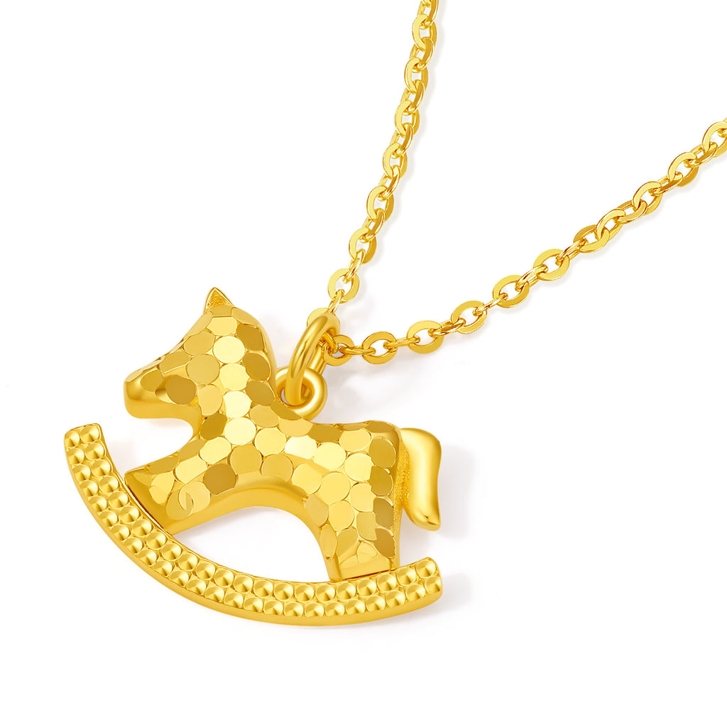 'Year of the Horse' Au750 18K Gold Pendant Necklace Horse 1.74-2.14g 40cm-45cm C0623340