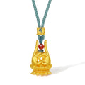 'Jiuhua Mountain' 999.9 24K Gold Pendant Necklace Mudras A0415250