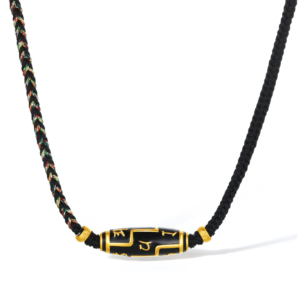 'Jiuhua Mountain' 24K Gold Pendant Necklace Buddhist Scripture A0415287