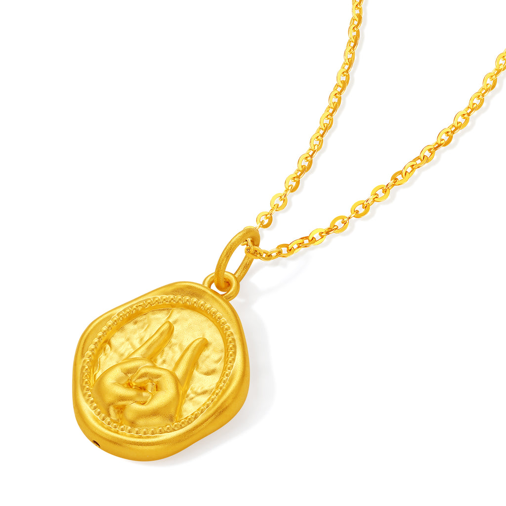 "Jiuhua Mountain" 24K Gold Pendant Mudras A0415252