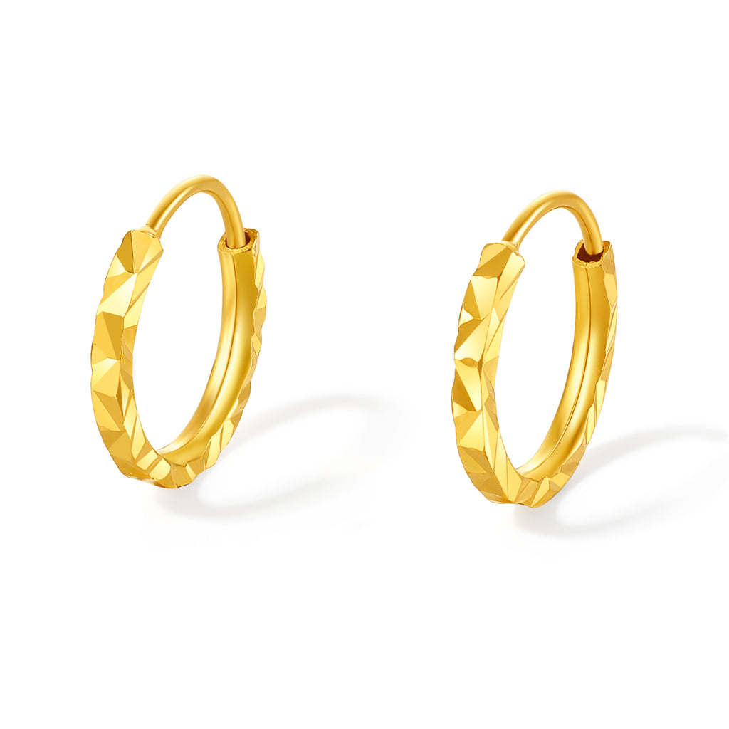 24K Gold Earrings Mobius strip 0.65-0.9g A0923990