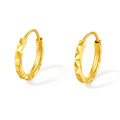 24K Gold Earrings Mobius strip 0.65-0.9g A0923990