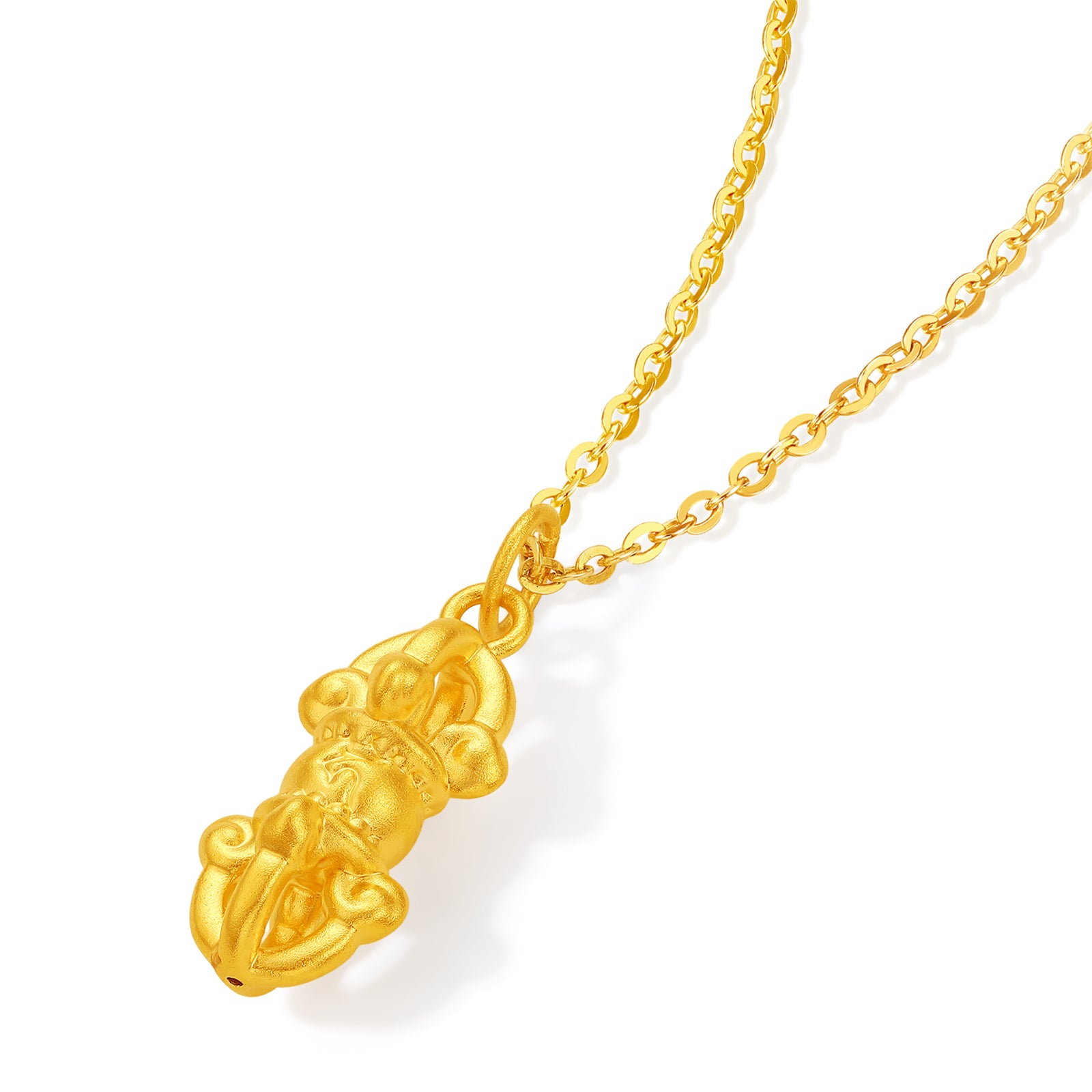 'Jiuhua Mountain' 24K Gold Pendant Vajra A0415255