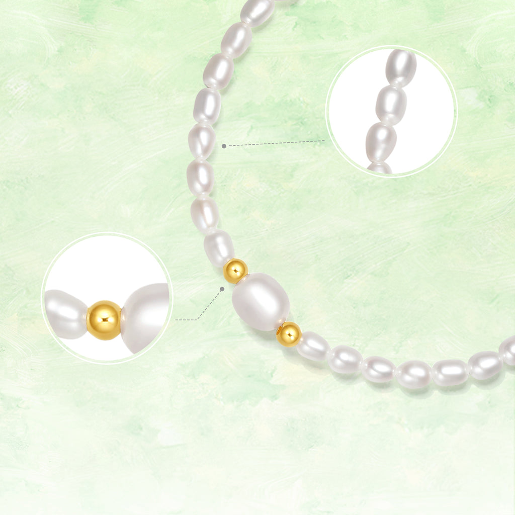 18K金珠串手鍊，珍珠，0.02-0.06克，貨號X1913024