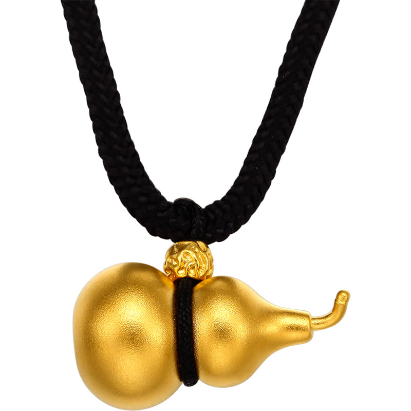 'Antiquity Gold' 999.9 24K Gold Pendant Necklace Gourd 5.7-6g AA044786