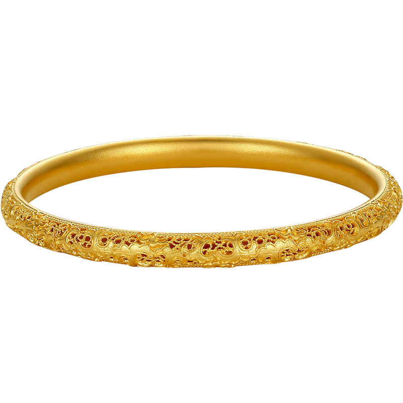 Antiquity Gold' 999.9 24K Gold Bangle Bracelet 25-32g A109397