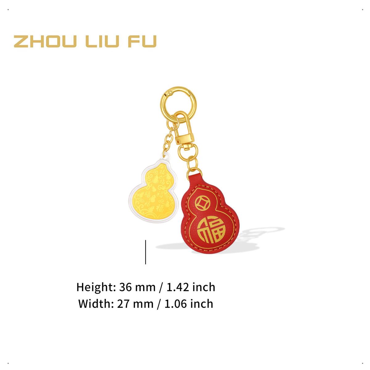 999 24K Gold Amulet Gourd 0.002g A2550103