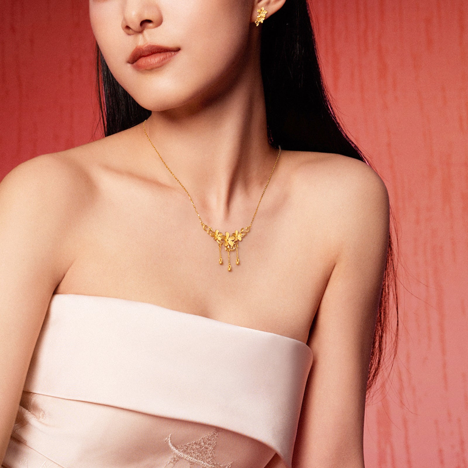 「公主婚禮」999 24K 黃金耳環 花卉 1.8-2.3克 A0922106