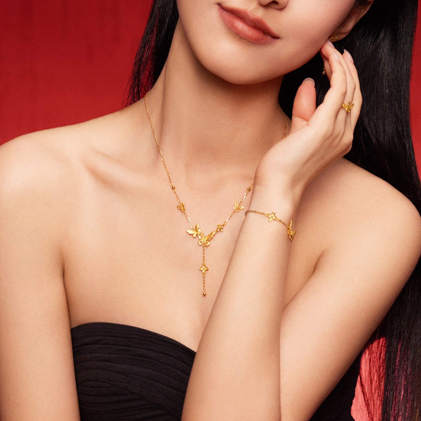 「公主婚禮」24K 黃金手鍊 蝴蝶 3.6-4 克 A0722096